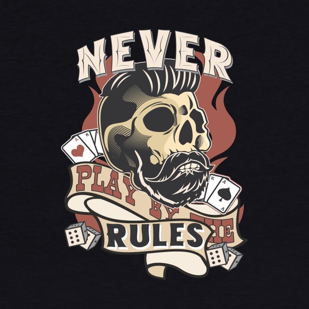 Rockabilly Rebel Skull by Foxxy Merch